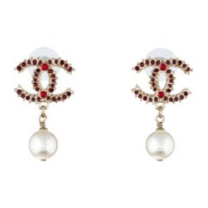 Chanel 2014 CC Pearl Dangle Earrings Paris Dallas